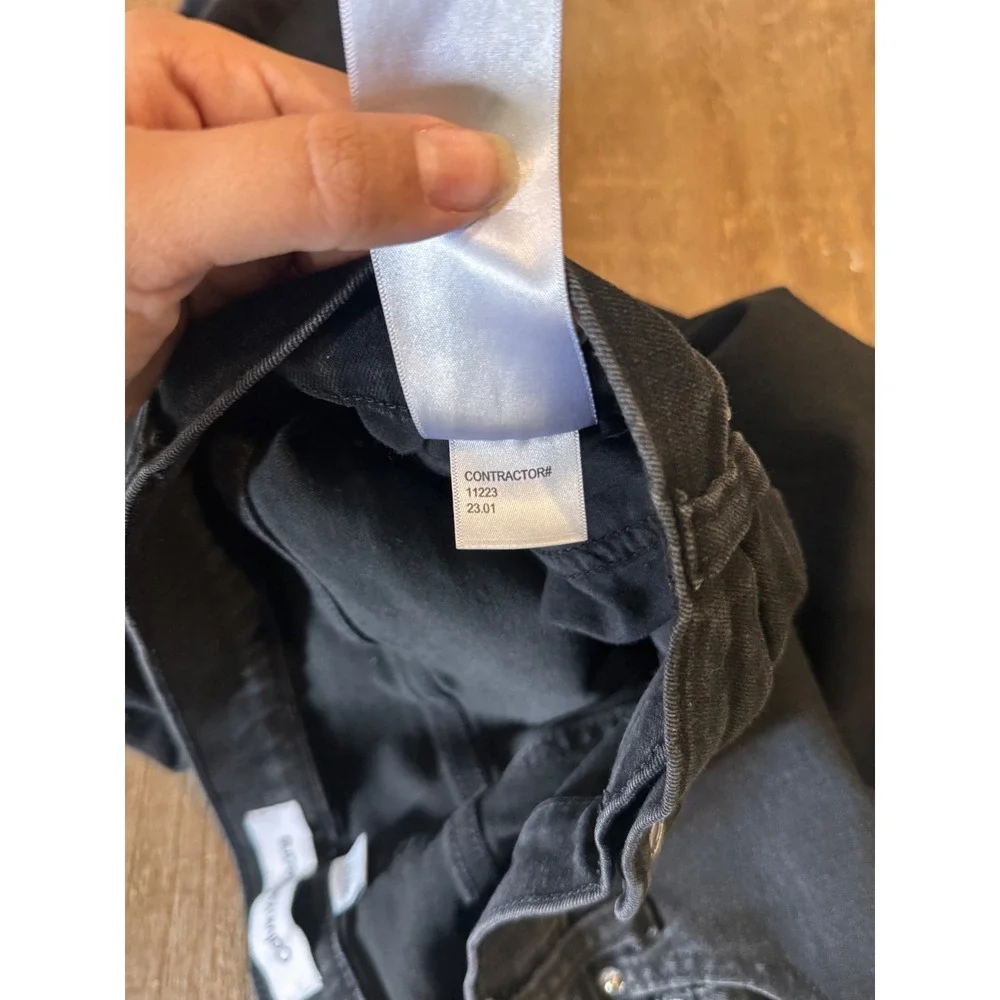 Calvin Klein Jeans Slim Straight Black Denim Stretch Pants W38 L29 minimalist